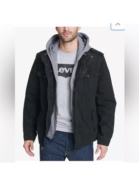 Levi's Sherpa Lined Two Pocket Hooded Trucker Jacket